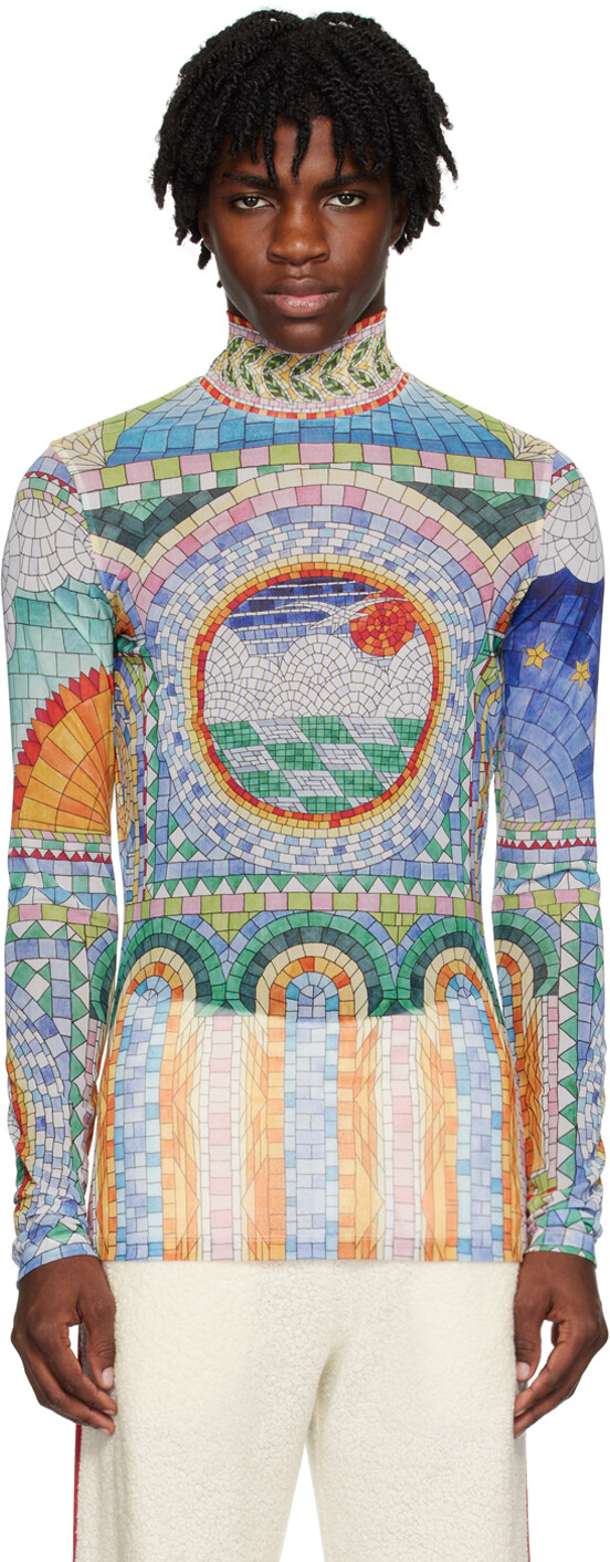

Разноцветная футболка с длинным рукавом Mosaic De Damas Casablanca