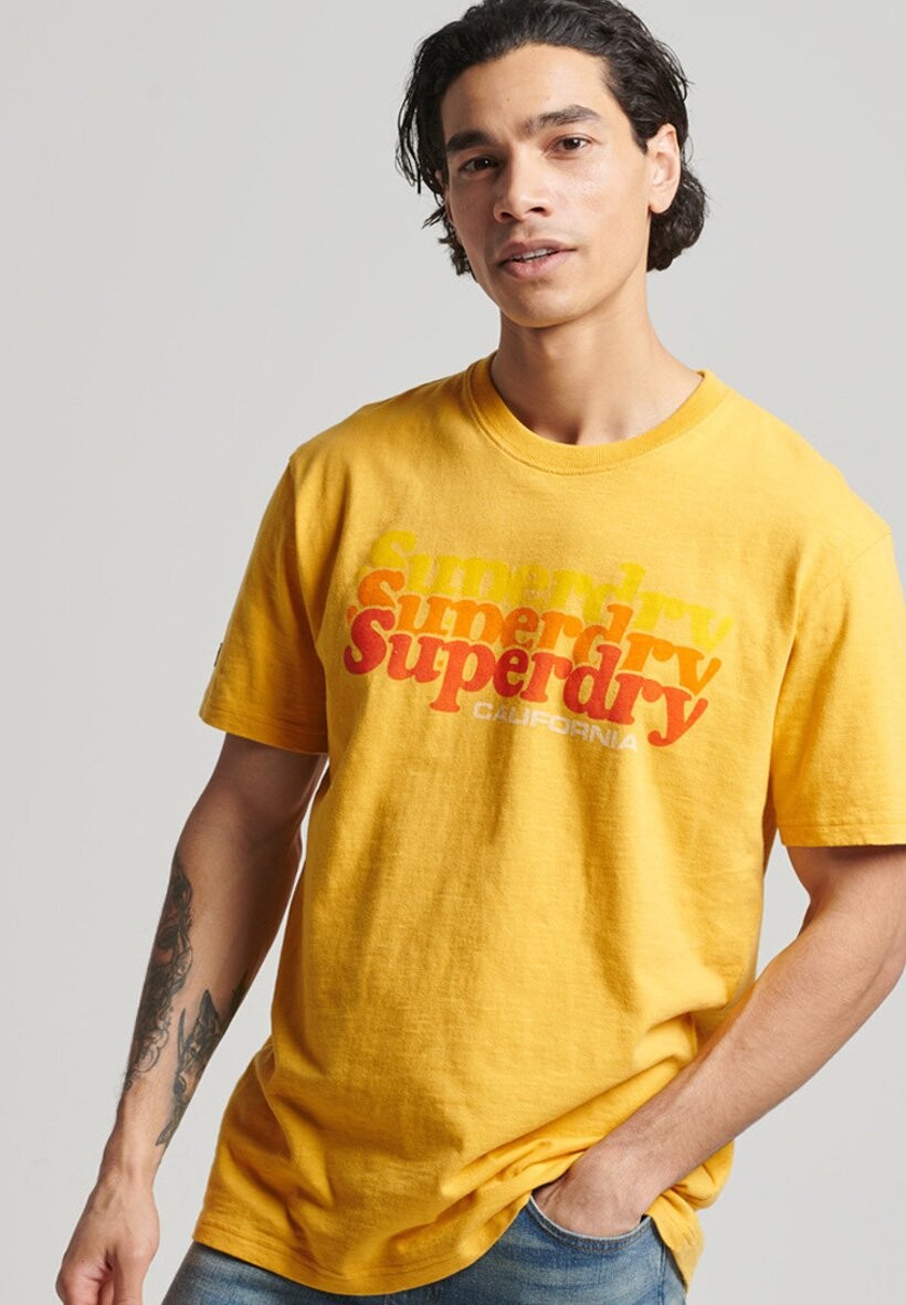 

Футболка с принтом Superdry, желтый