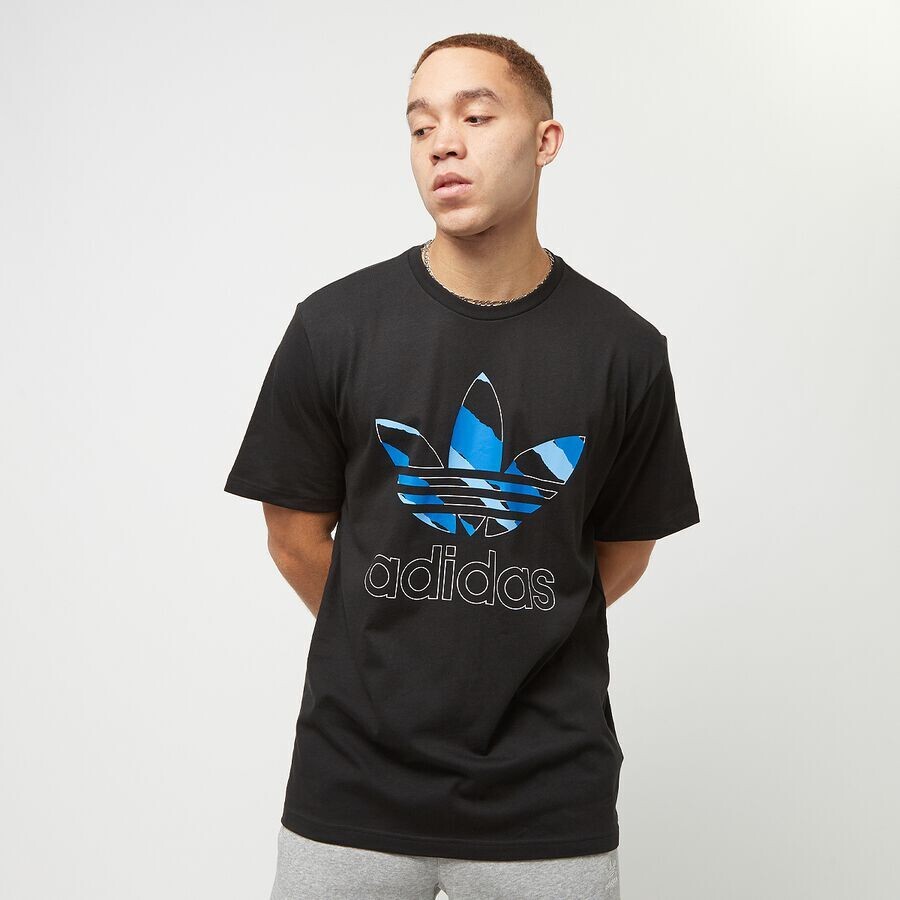 

Эксклюзивная футболка с рваным камуфляжем adidas Originals, цвет black/bluebird/semi blue burst