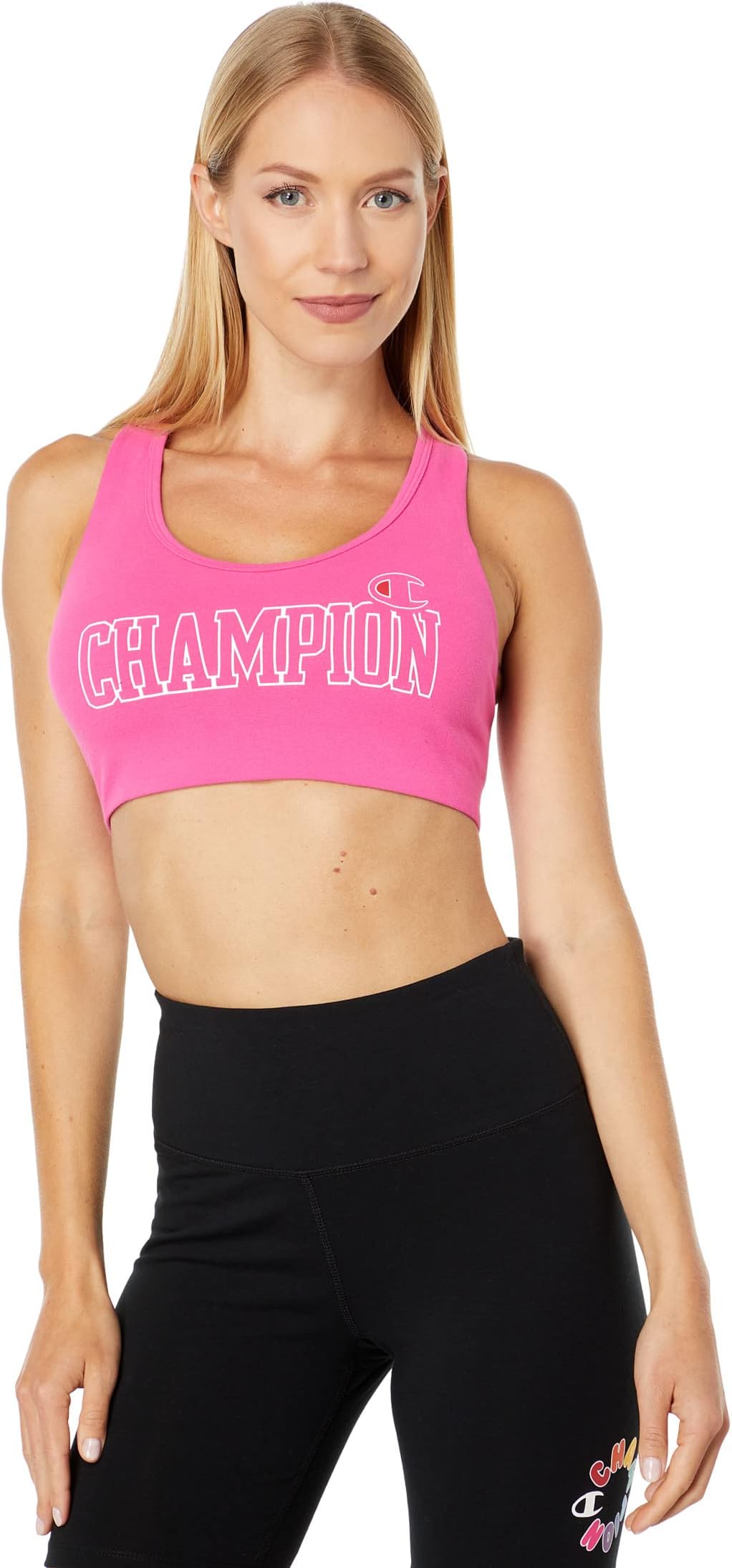 цена Настоящий спортивный бюстгальтер Champion, цвет Wow Pink