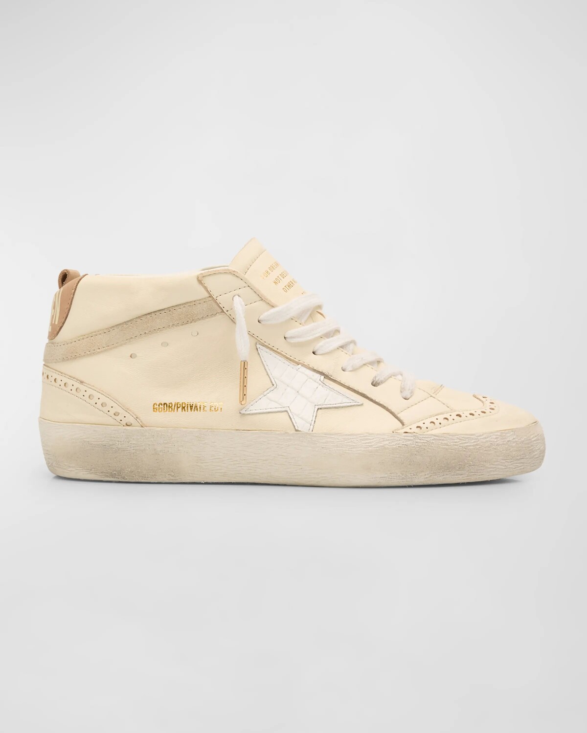 

Кроссовки Midstar из смесовой кожи Golden Goose, цвет Ecru Marble White Beige