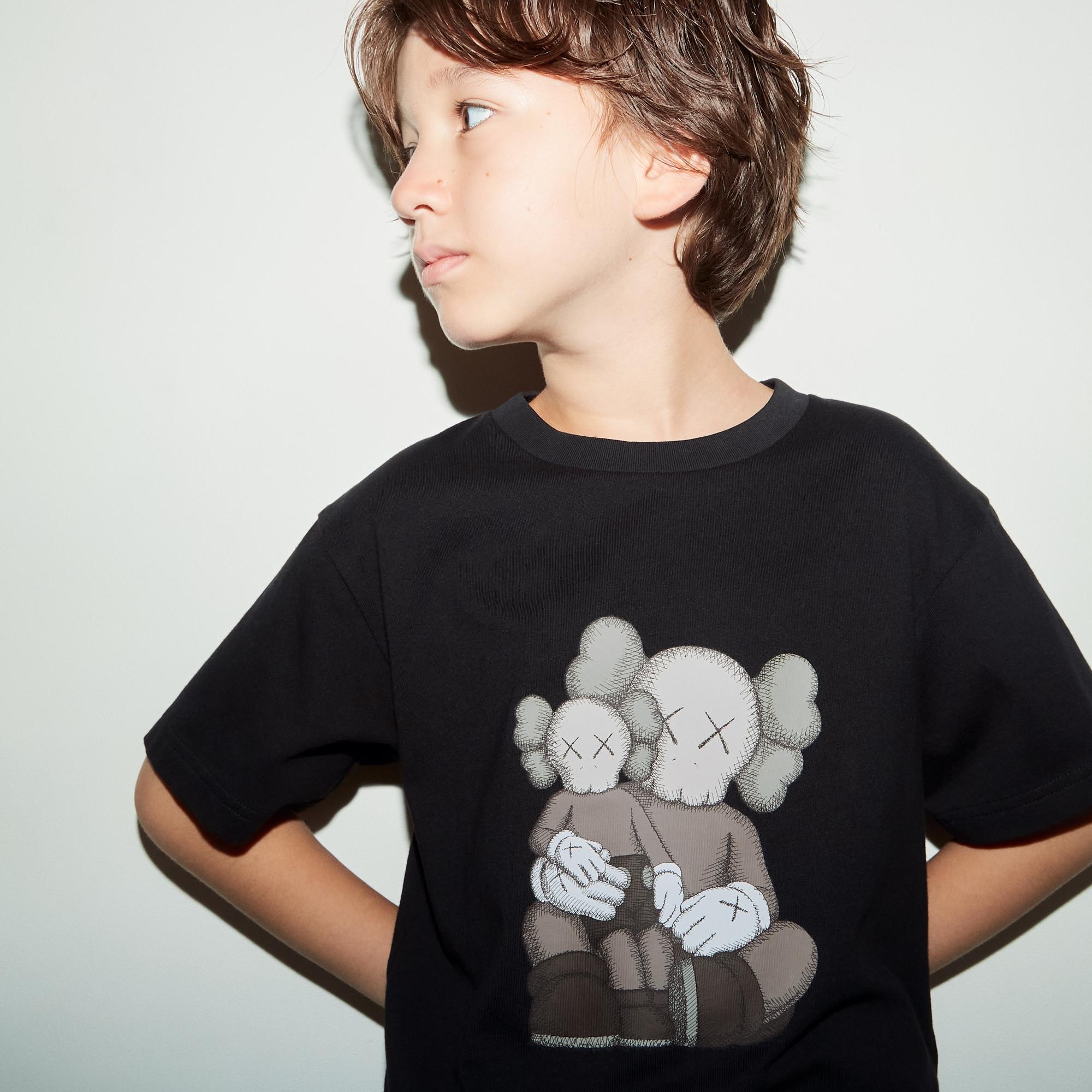 Футболка Cows UT Graphic Uniqlo Kids, черный цена и фото