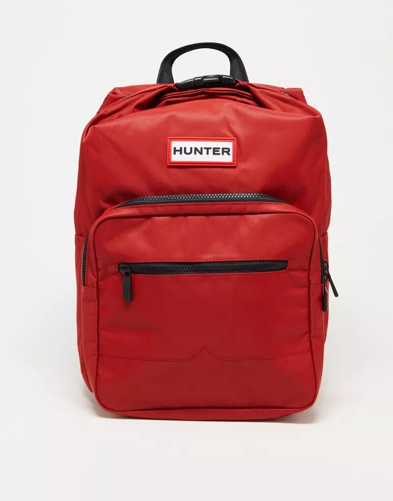 

Красный нейлоновый рюкзак Hunter Pioneer большого размера с зажимом