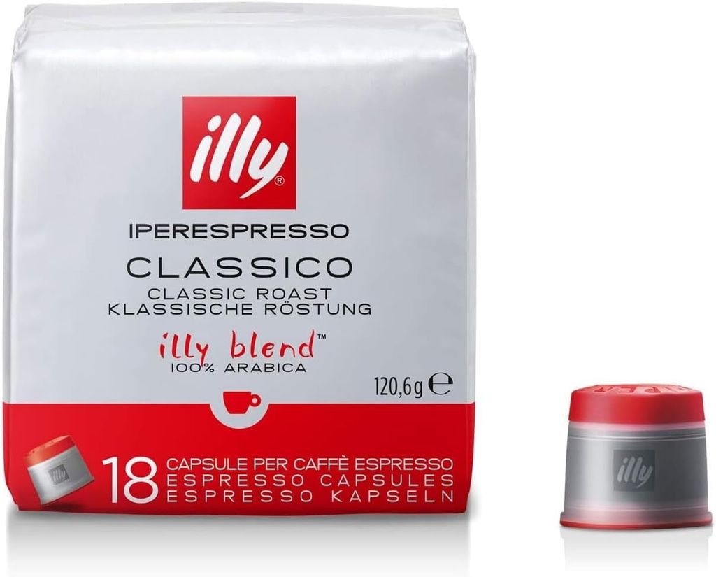 

Illy - жареный кофе CLASSICO Iperespresso в капсулах, 6 упаковок по 18 капсул, всего 108 капсул