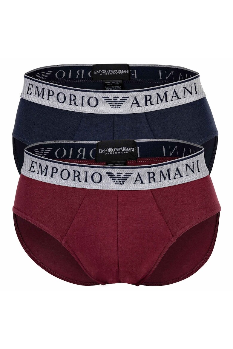 

Трусики с логотипом - 2 пары Emporio Armani, бургундия