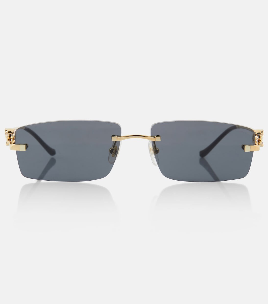 

Солнцезащитные очки panthère de cartier прямоугольной формы Cartier Eyewear Collection, желтый