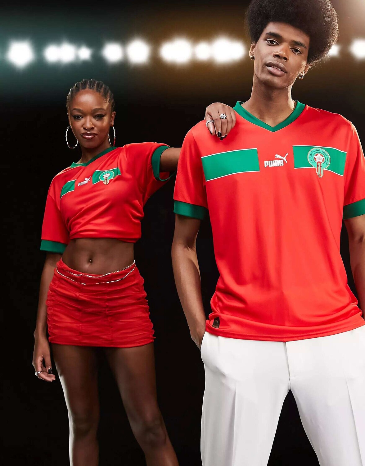 

Красная домашняя футболка унисекс Puma Football Morocco World Cup 2022, Красный