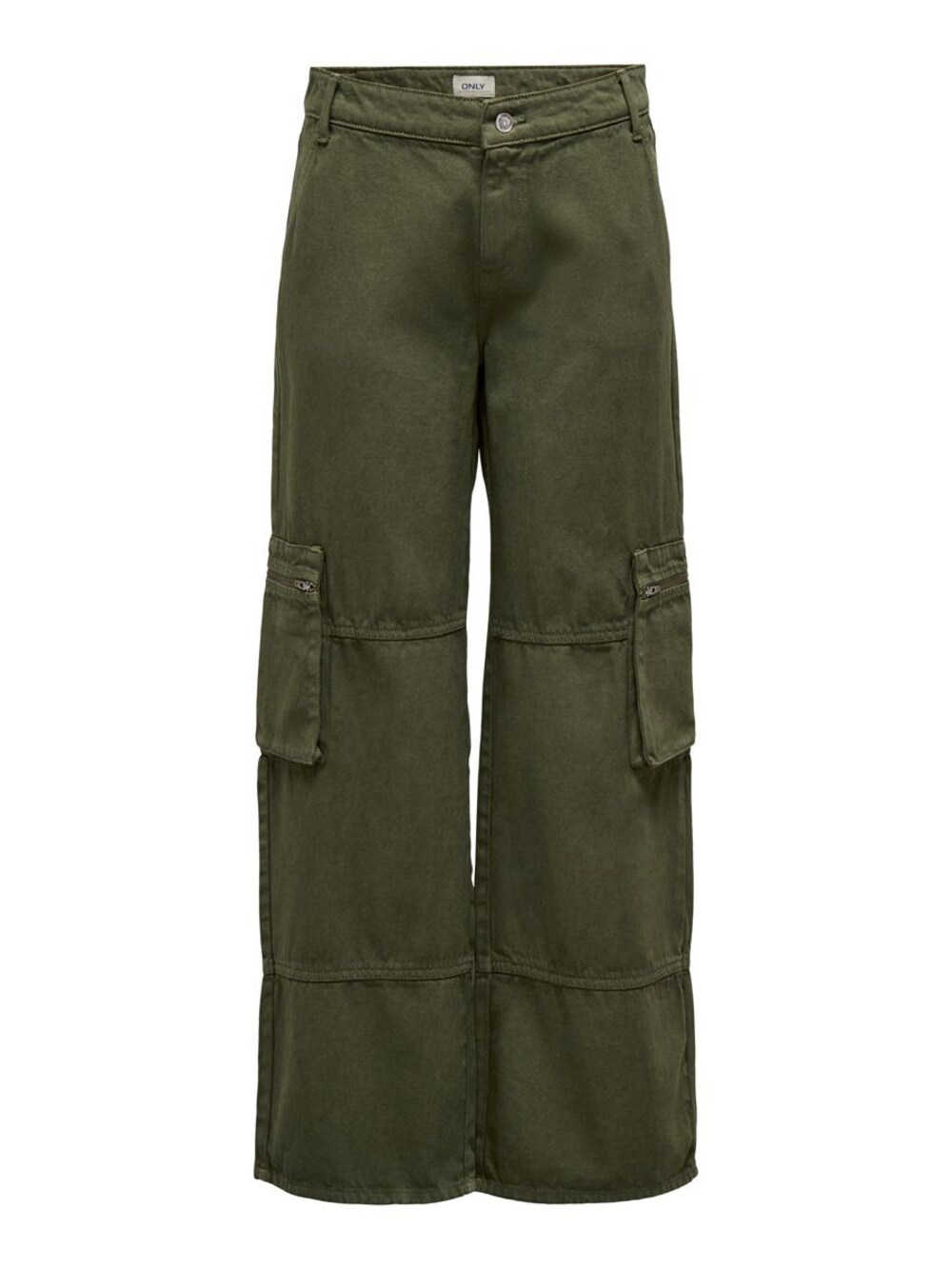 Широкие брюки-карго ONLY, темно-зеленый