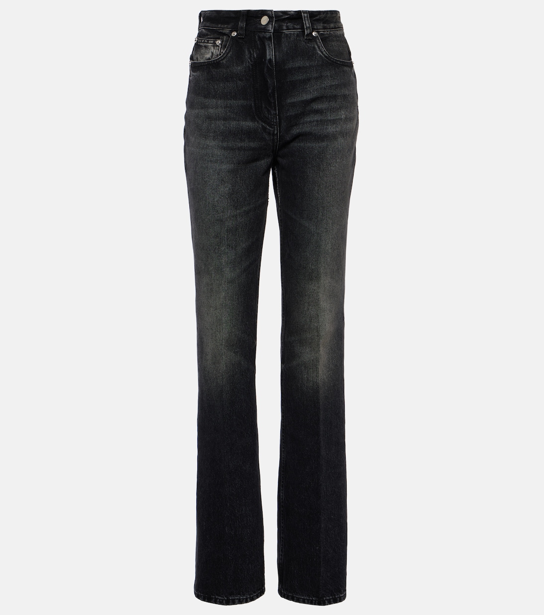 Расклешенные джинсы с высокой посадкой Ferragamo, черный