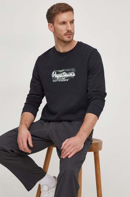 

Хлопковая толстовка Robinson Pepe Jeans, черный