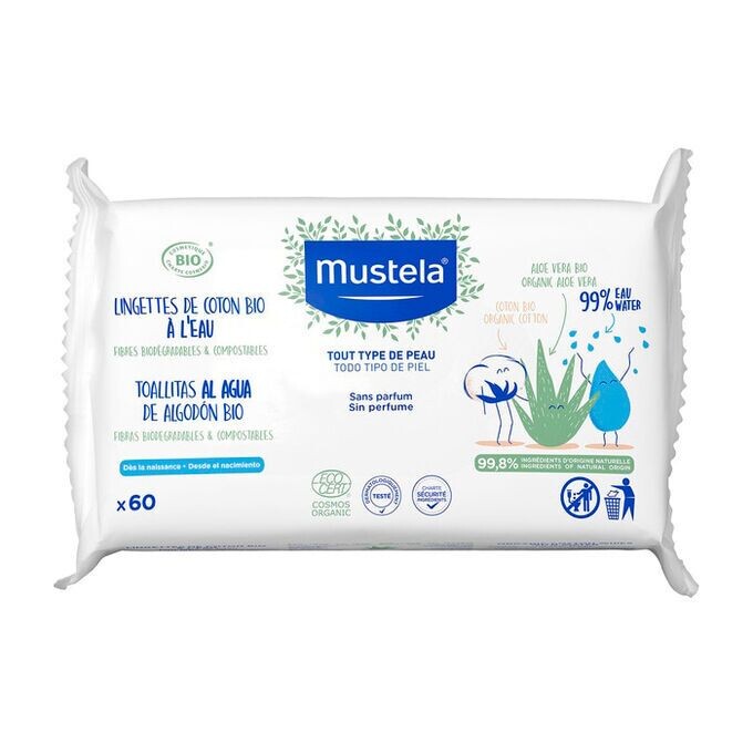 

Влажные салфетки Mustela Bio, 60 шт