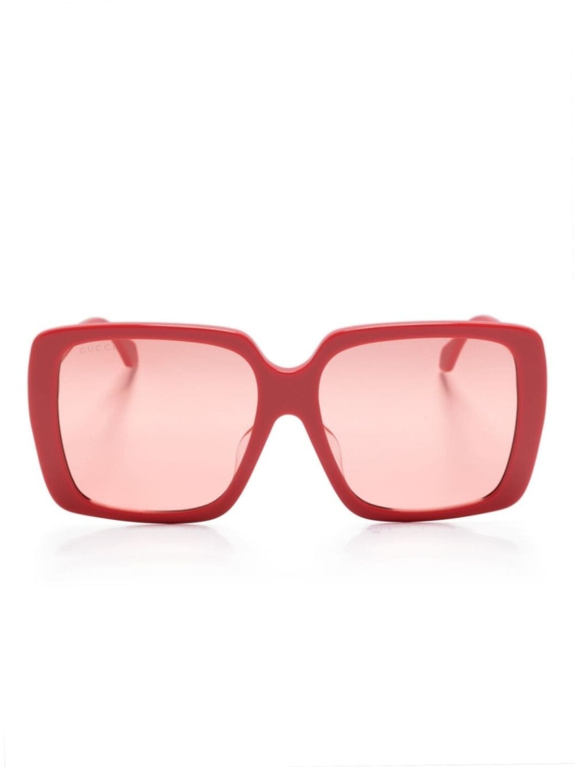 

Gucci Eyewear солнцезащитные очки в квадратной оправе, красный