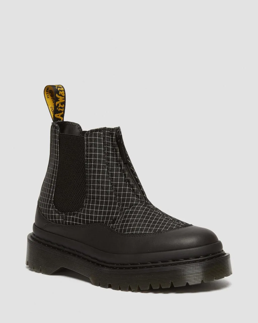 

Ботинки челси Dr. Martens 2976 Bex Ripstop Grid, цвет Black+Black+White — Sorento+Grip Ripstop