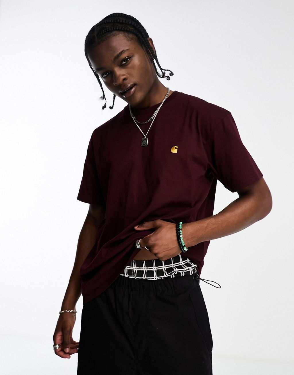

Бордовая футболка Carhartt WIP Chase, Красный