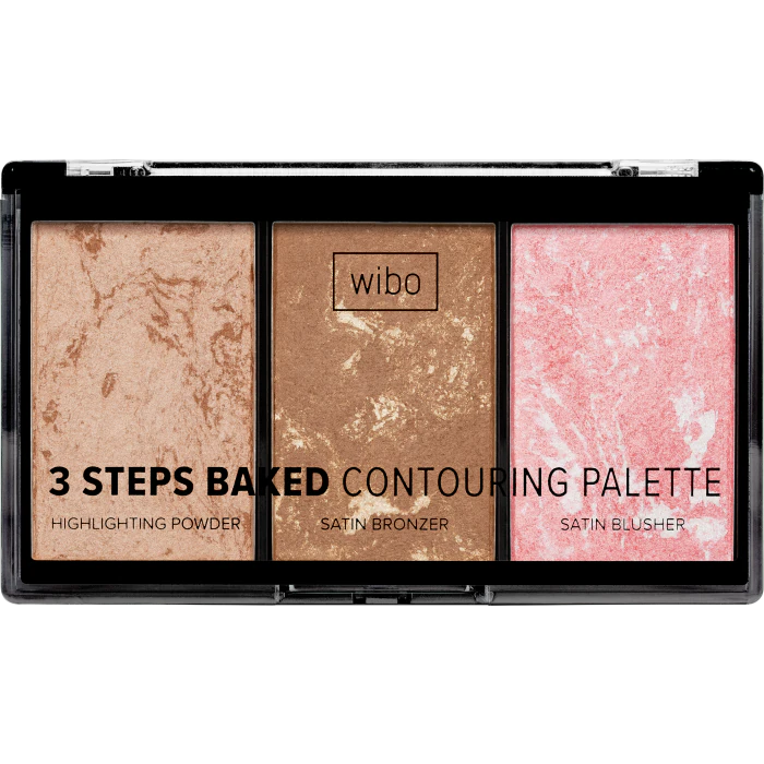 

Румяна Paleta para Contorno de Rostro 3 Pasos Wibo, 10 gr