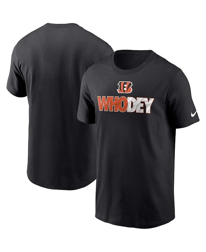

Мужская черная футболка Cincinnati Bengals Local Essential Nike, черный