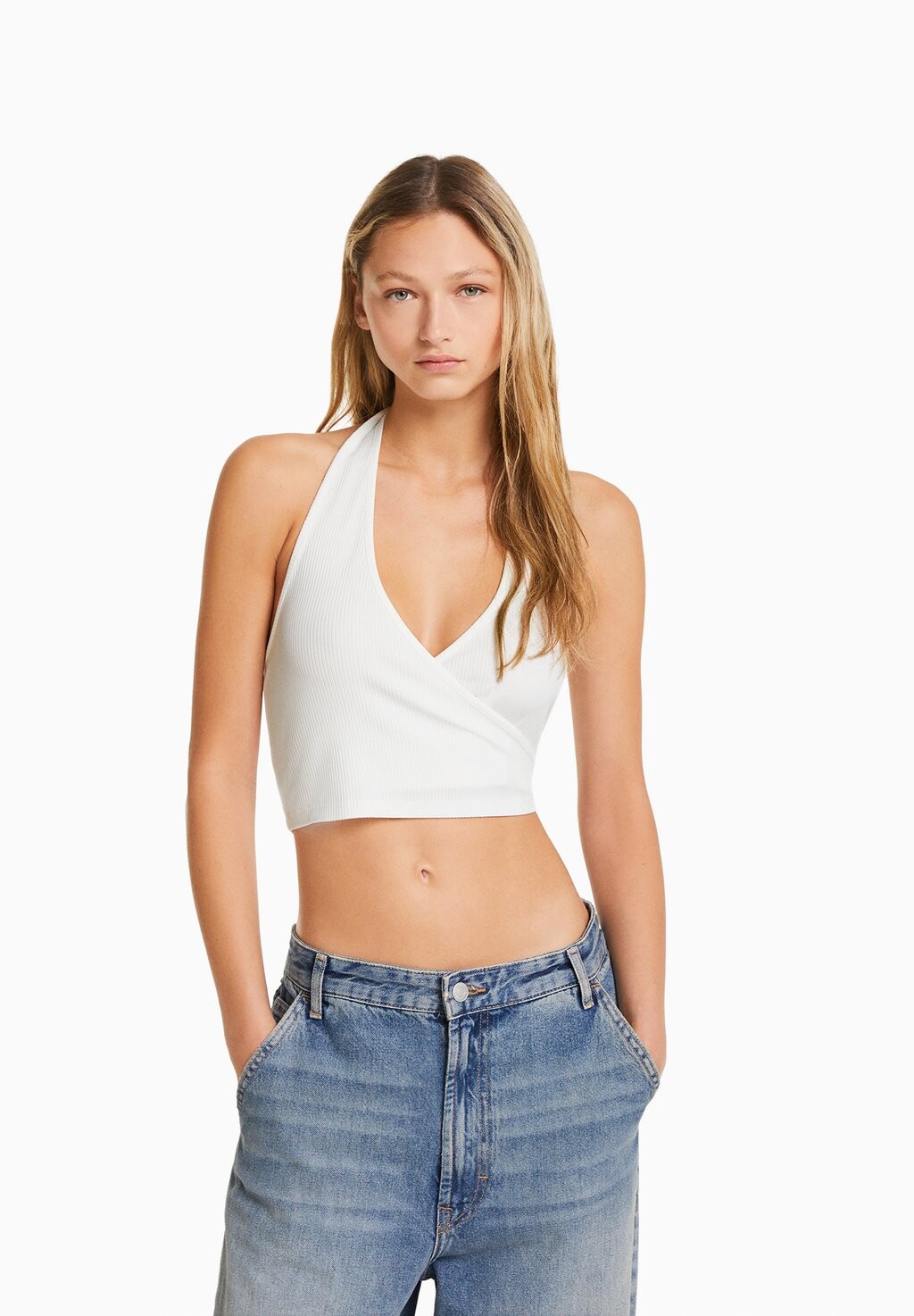 

Топ Bershka, белый