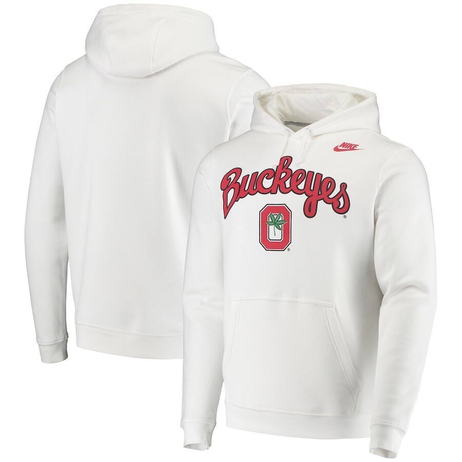 

Пуловер с капюшоном Nike Ohio State Buckeyes, белый