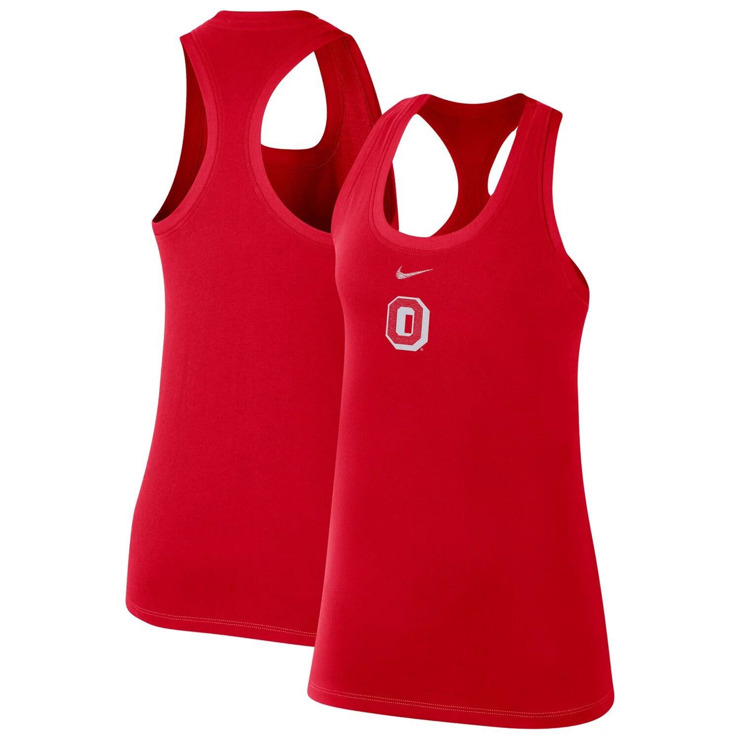 

Женская майка Nike Scarlet Ohio State Buckeyes Varsity Stack Vault Racerback с овальным вырезом Nike