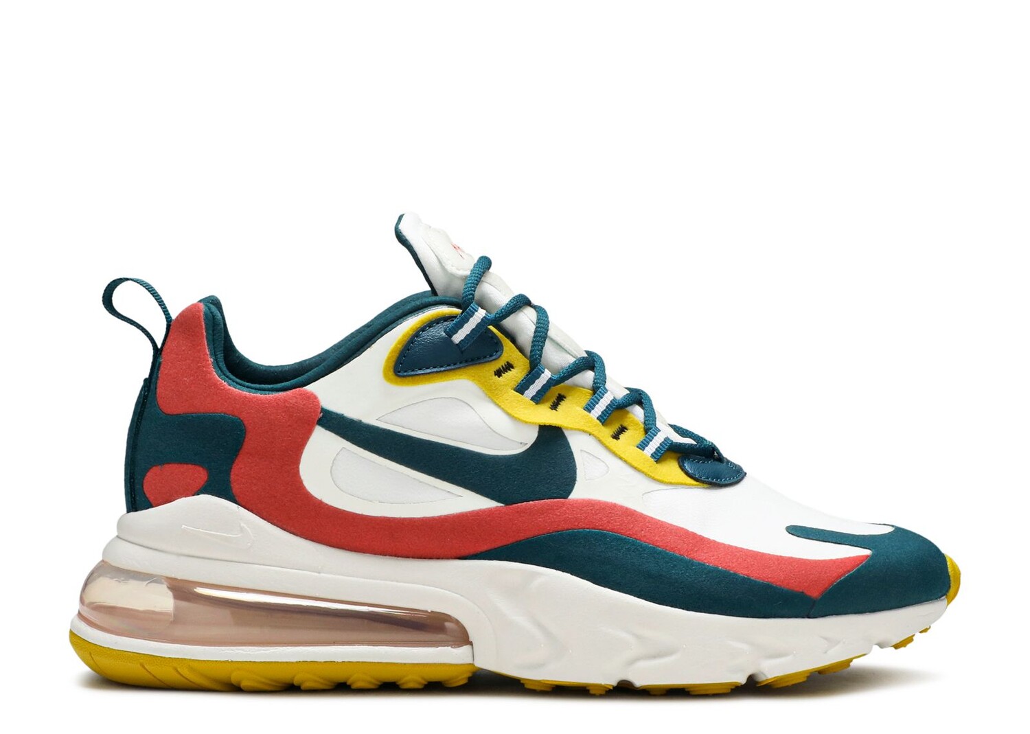 

Кроссовки Nike Air Max 270 React 'White Turquoise Yellow', белый, Белый;серый