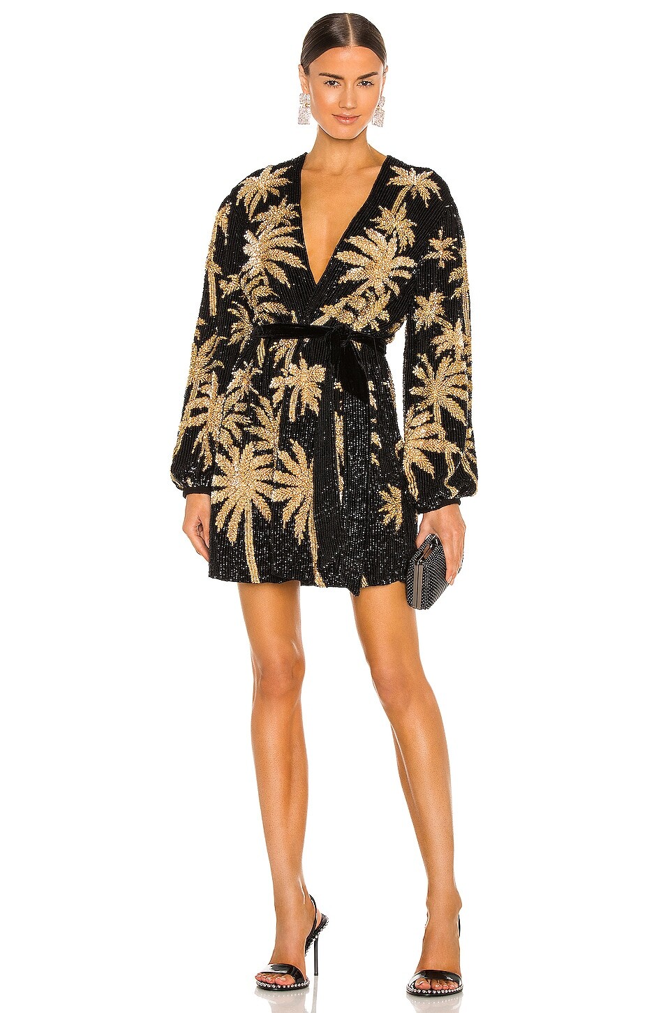 

Платье retrofete Gabrielle Robe, цвет Black & Gold Palm