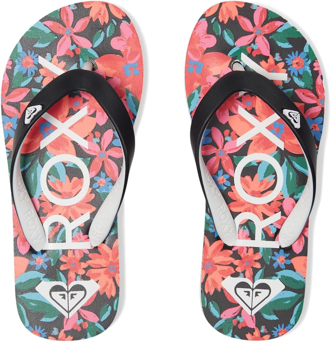 

Тапочки Roxy Kids RG Tahiti VII, цвет Black/Cactus Flower