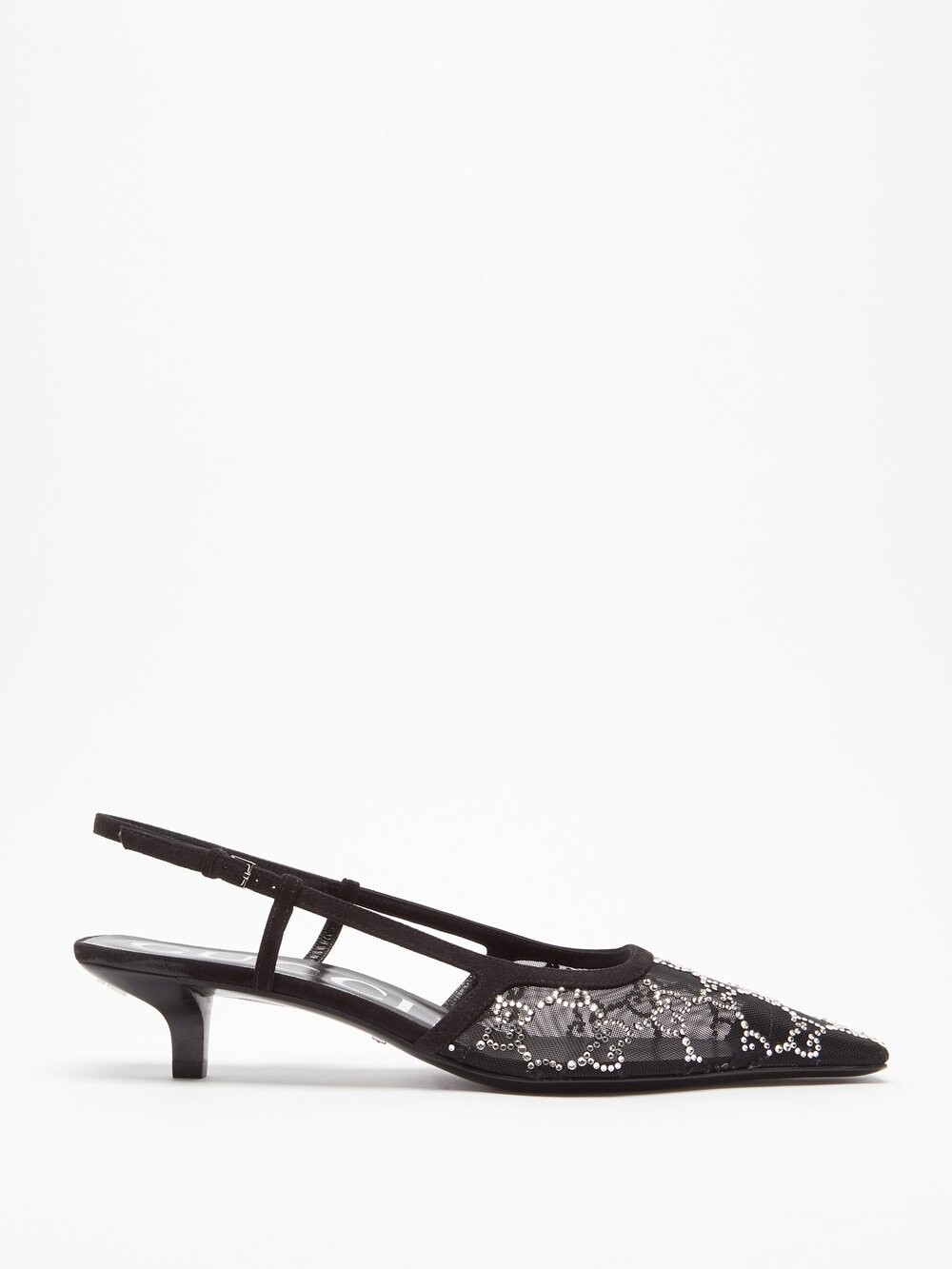 

Туфли demi 35 с кристаллами gg Gucci, черный
