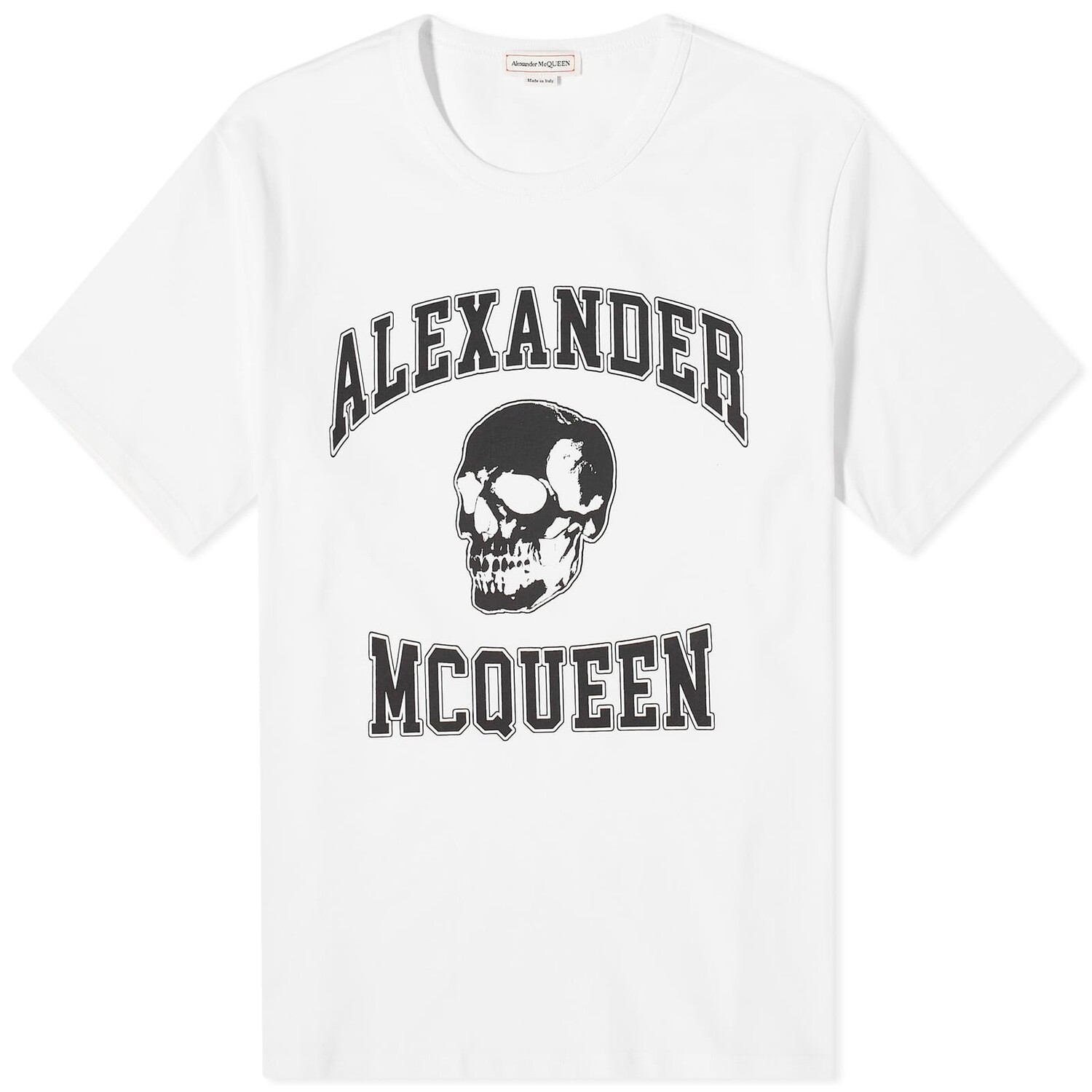 

Футболка Alexander Mcqueen Varsity Skull Logo, цвет White & Black