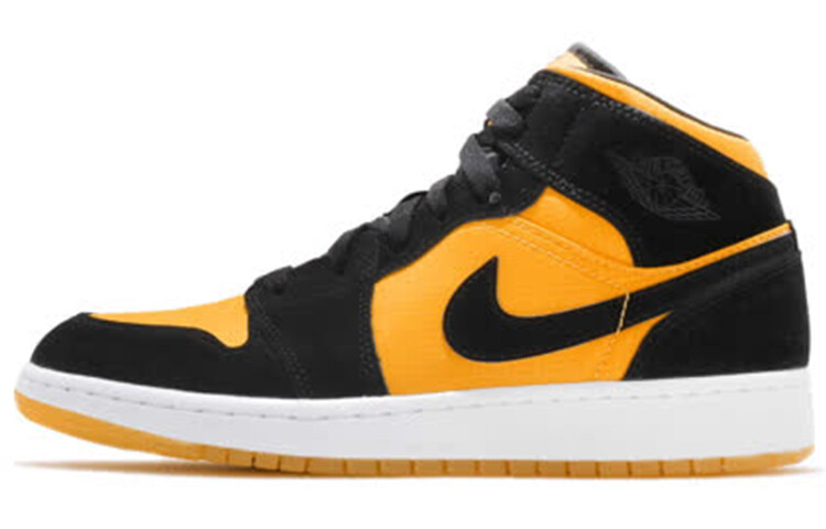 

Air Jordan 1 Mid SE GC GS 'University Gold' Черный/Университетское Золото