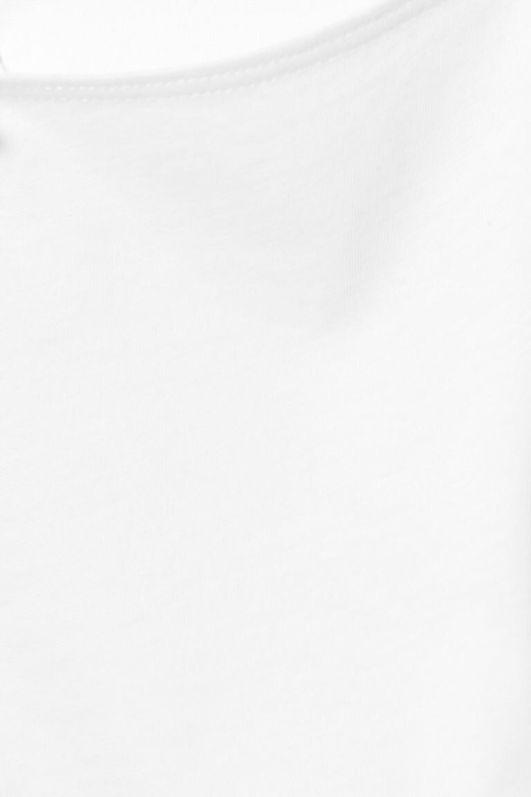 

Облегающий топ с длинными рукавами и вырезом-лодочкой H&M, белый