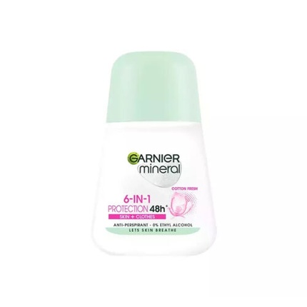 

Минеральный шариковый антиперспирант 6 в 1 Protection 48H Cotton Fresh, 50 мл, Garnier