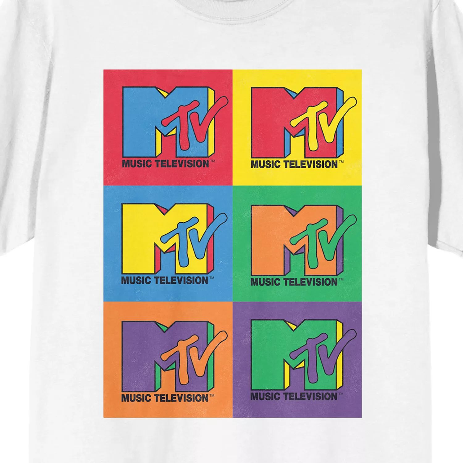 Мужская красочная футболка с логотипом MTV Licensed Character