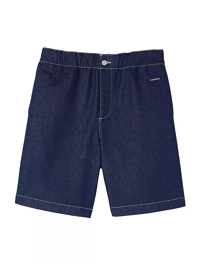 

Джинсовые шорты Sandro, цвет raw denim