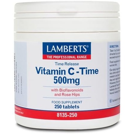 Витамин С с замедленным высвобождением 500 мг, 250 таблеток, Lamberts витамин с 1500 мг с замедленным высвобождением 30 таблеток healthaid