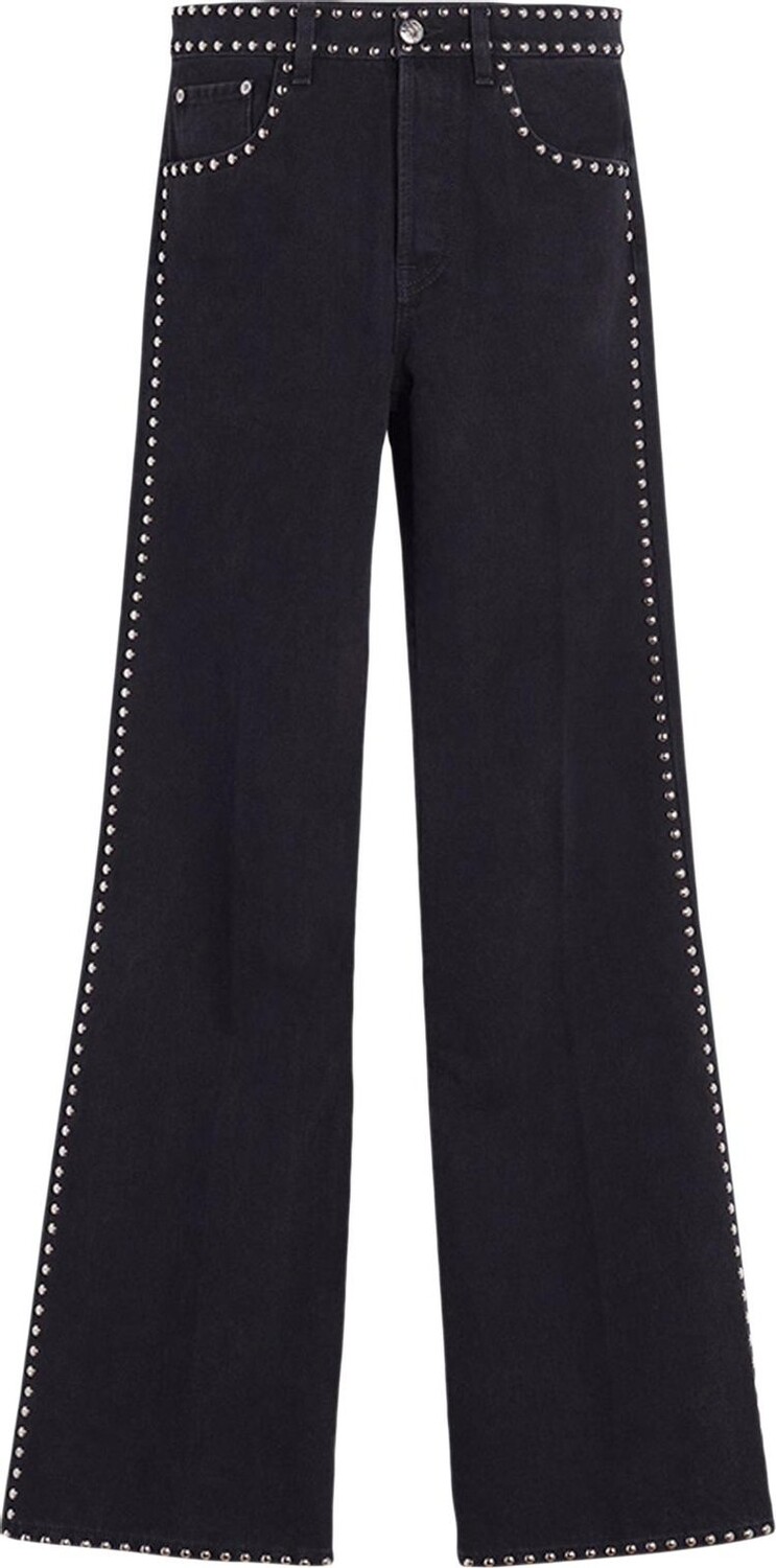 

Брюки Lanvin Embroidered Flared 'Black', черный