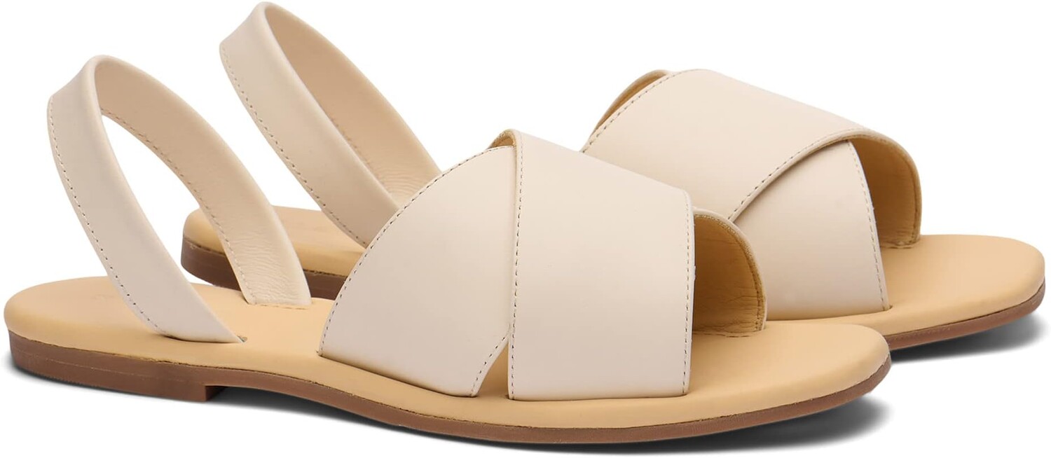 

Сандалии на плоской подошве All-Day Cross Strap Sandal Nisolo, цвет Bone