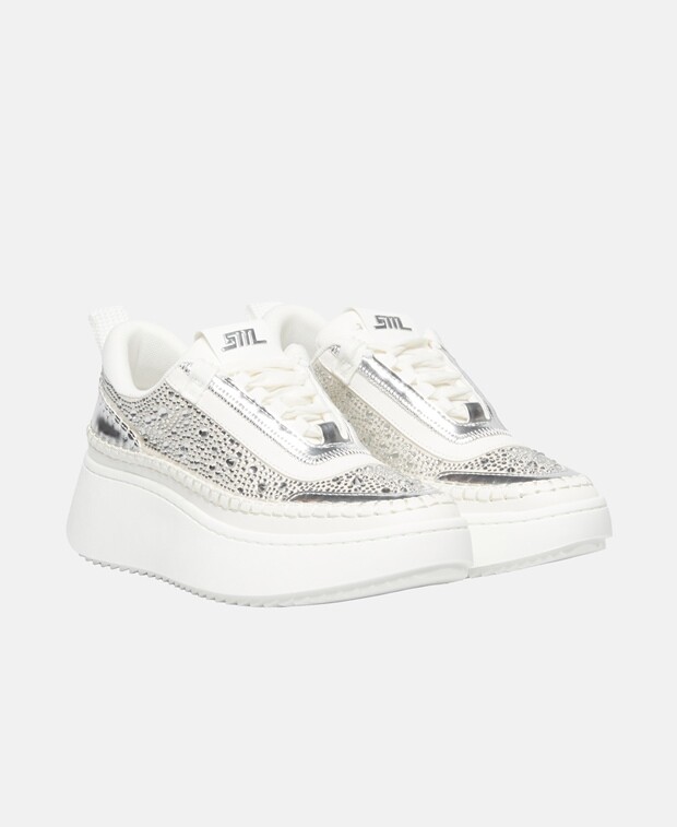 

Кроссовки на танкетке Steve Madden, серебряный