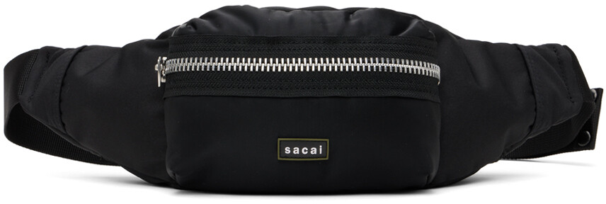 

Черная поясная сумка с карманом на молнии Sacai