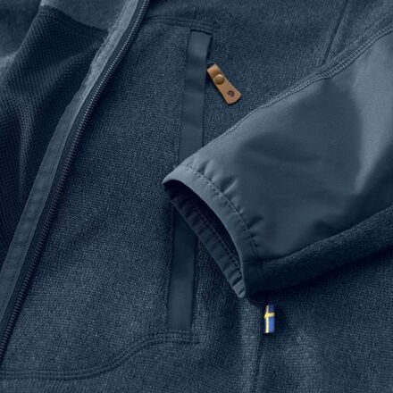 Флисовая куртка с капюшоном Ovik мужская Fjallraven, темно-синий флисовая куртка с капюшоном ovik мужская fjallraven темно серый