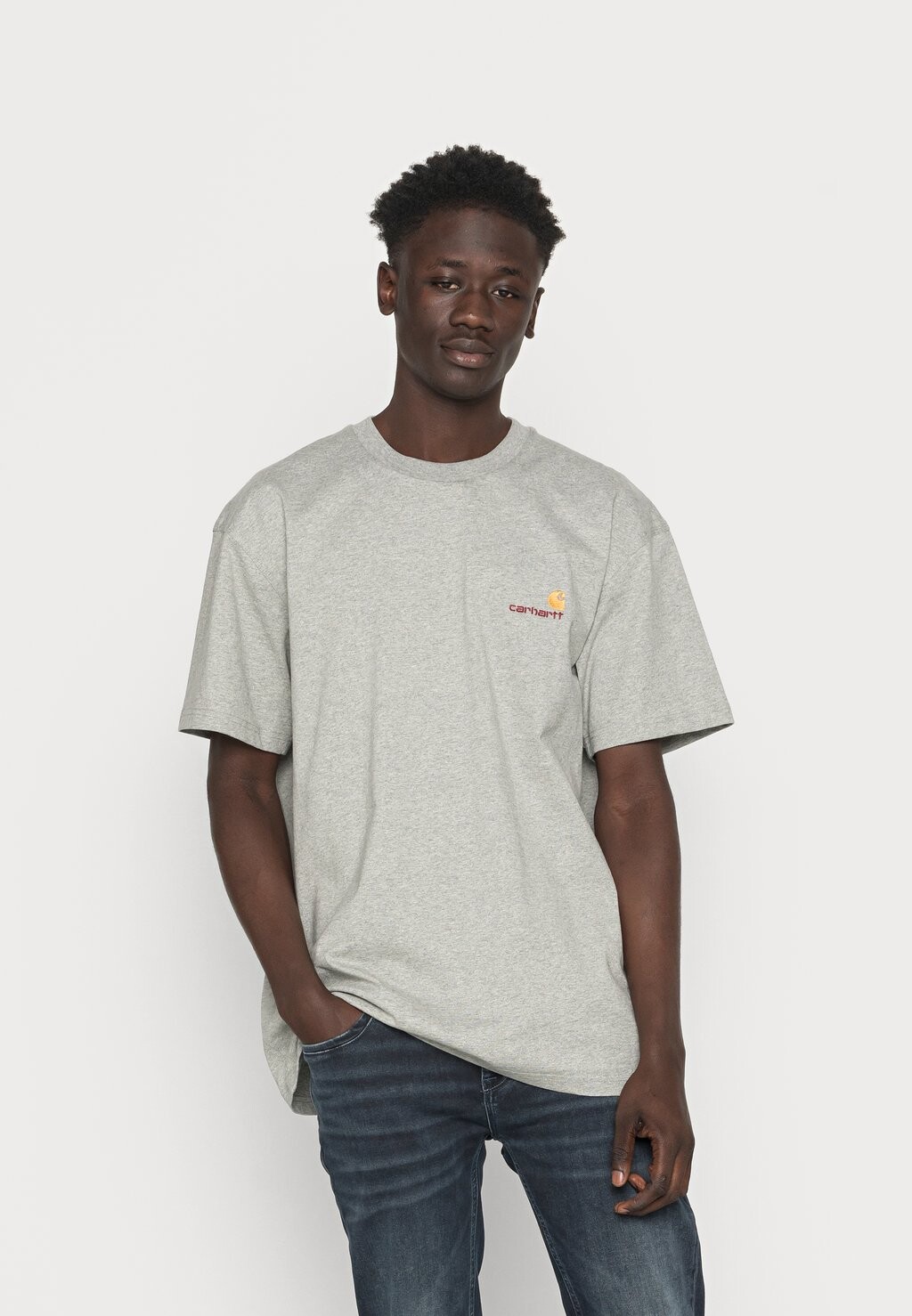 

Базовая футболка American Script Carhartt WIP, цвет grey heather
