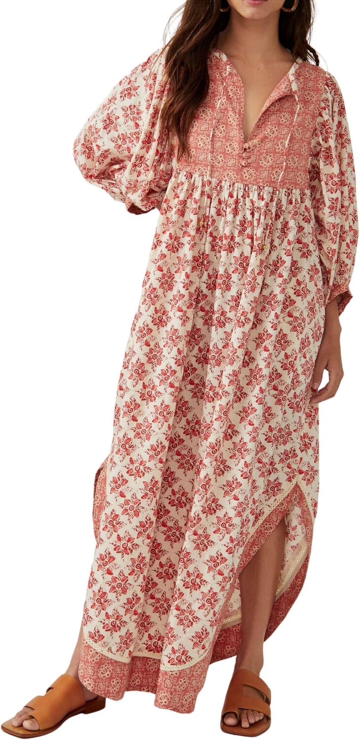 

Платье Hazy Maisy Maxi Free People, цвет Earth Combo