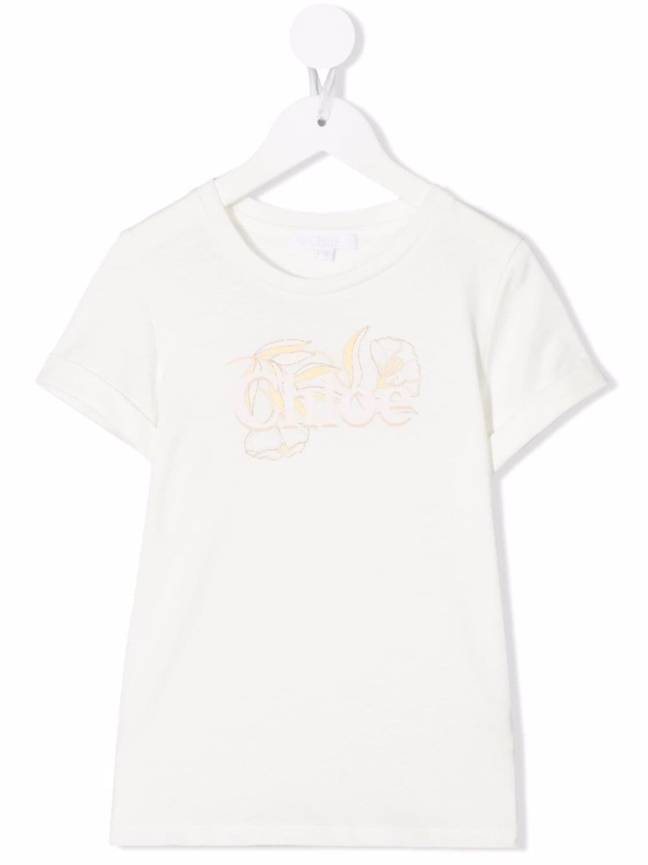 

Chloé Kids футболка с логотипом, белый