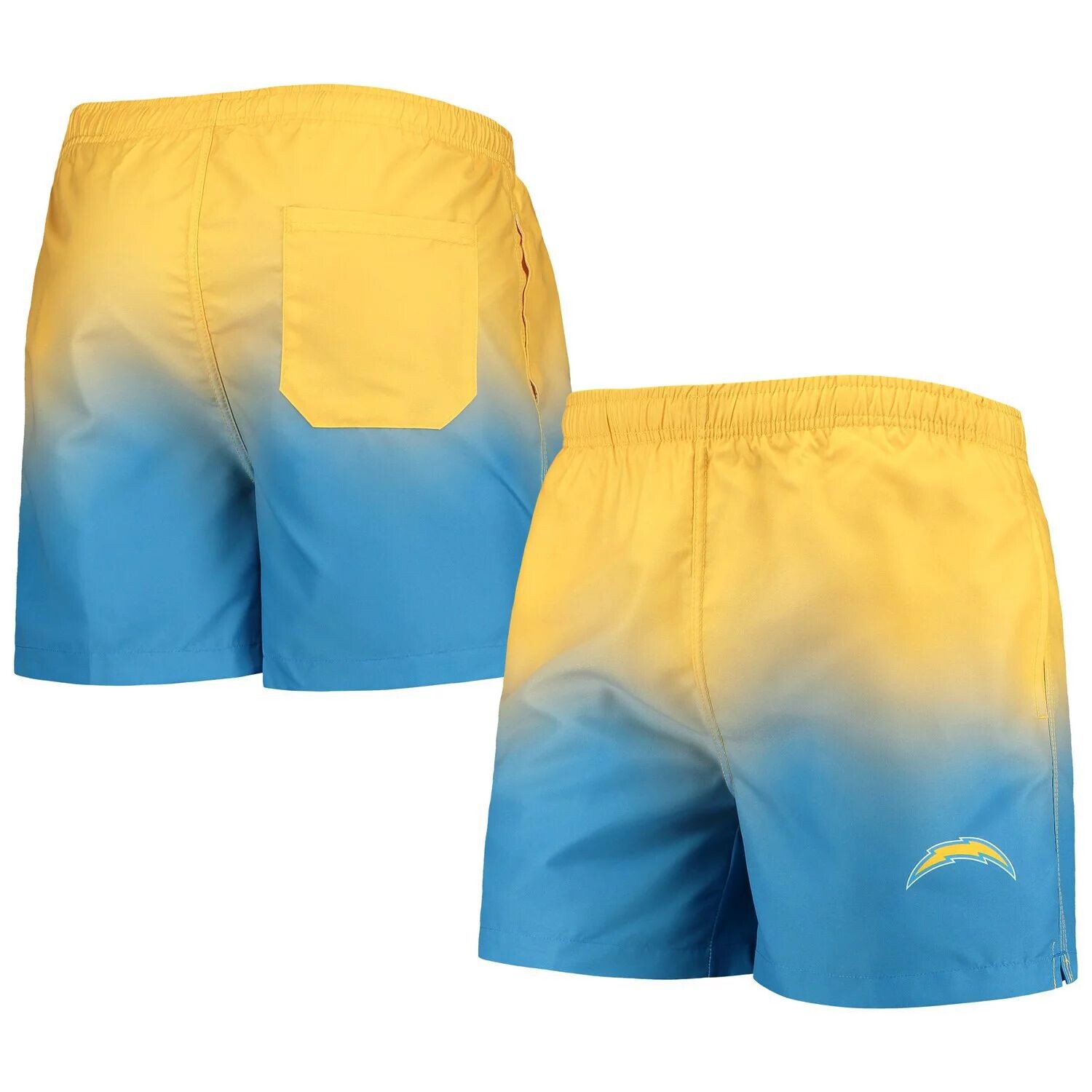 

Мужские шорты для плавания FOCO Powder Blue Los Angeles Chargers Dip-Dye