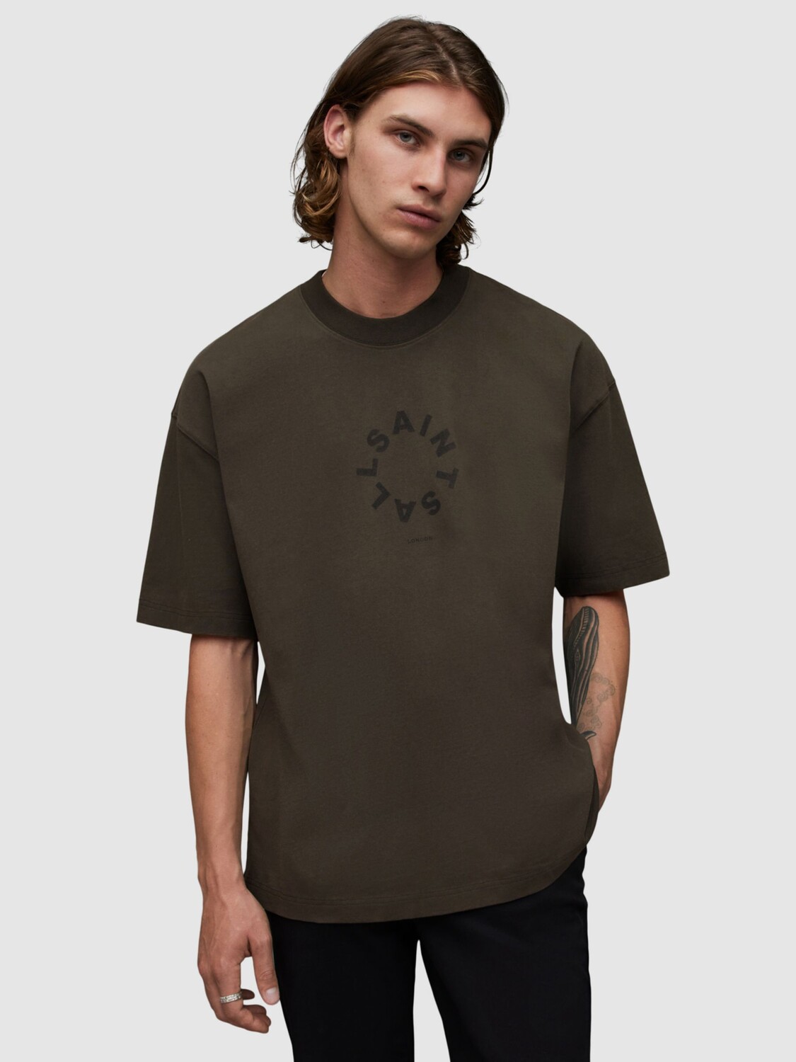 

Футболка с короткими рукавами Tierra AllSaints, темно-зеленый плющ