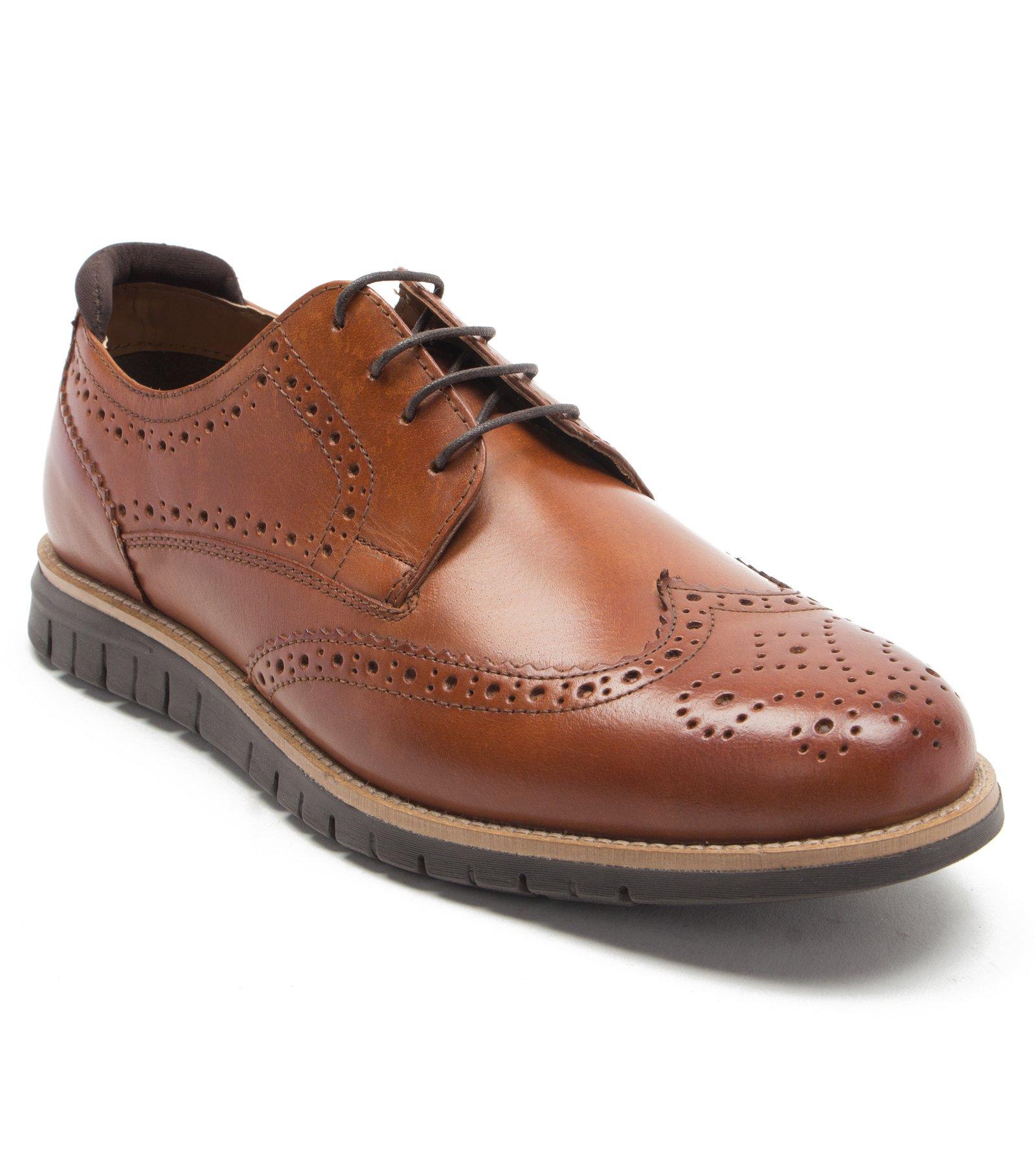 Формальные кожаные туфли-броги дерби на шнуровке 'Travis' Thomas Crick, коричневый