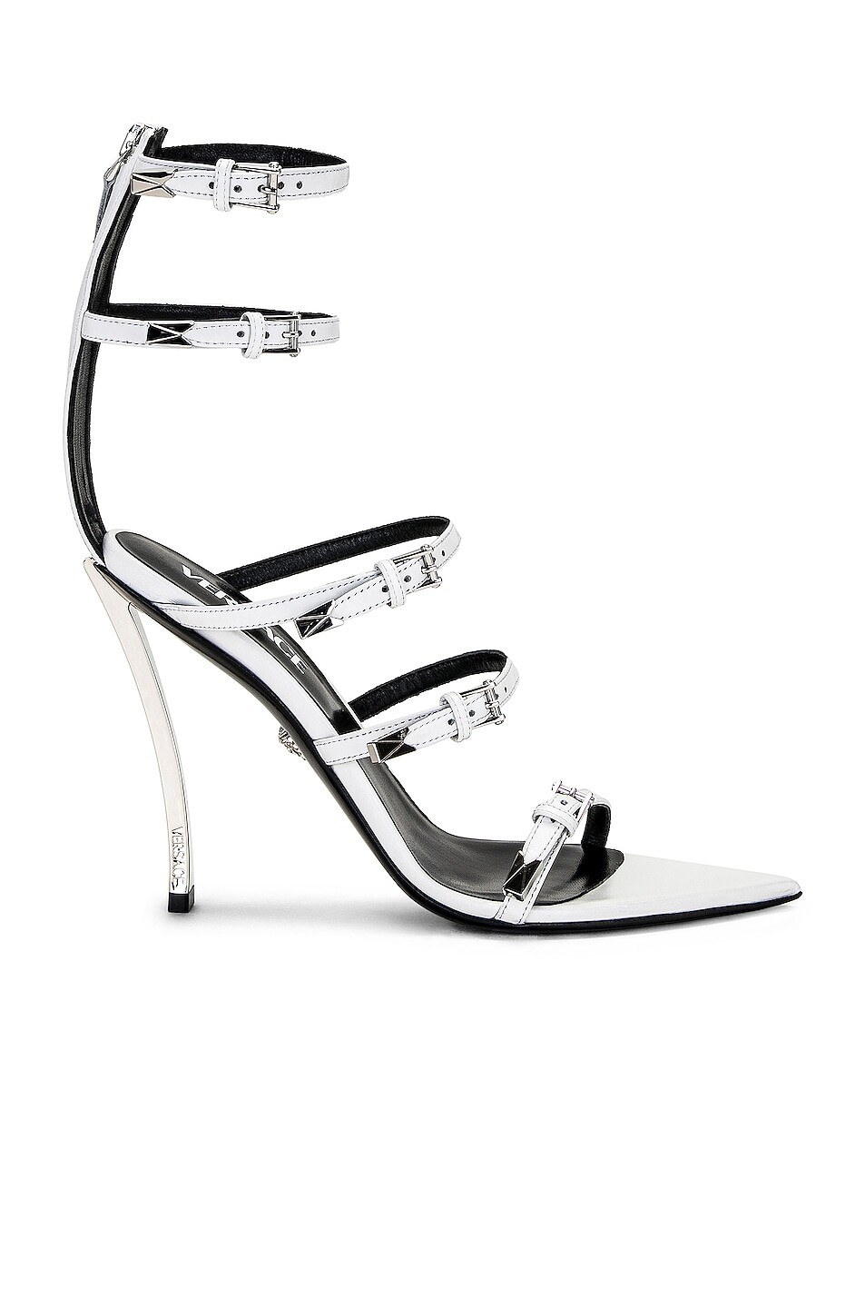 

Туфли Versace Pin Point, цвет Optical White & Palladium