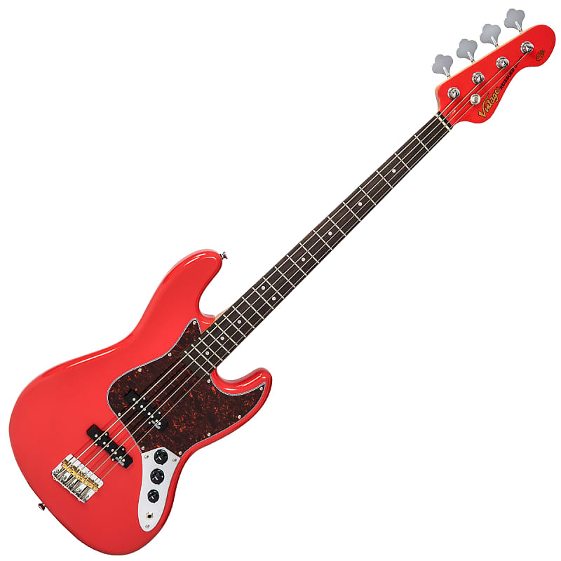 Басс гитара Vintage VJ74 Reissued 4 String Bass ~ Firenza Red