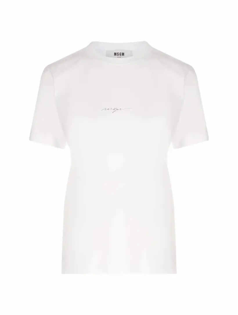 

Хлопковая футболка с логотипом MSGM, белый