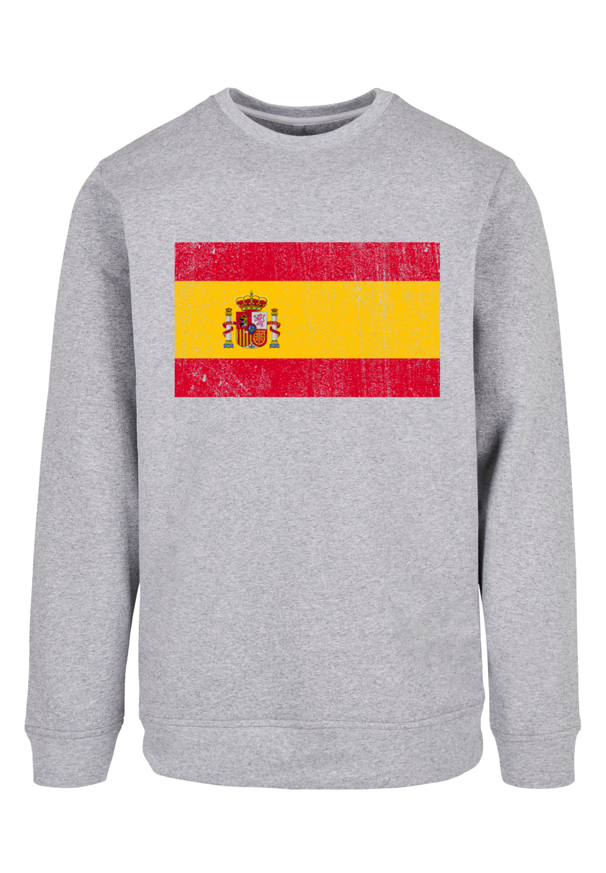 Пуловер F4NT4STIC Sweatshirt Spain Spanien Flagge distressed, цвет grau meliert