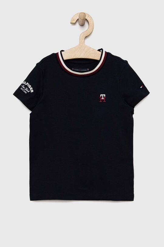 

Детская хлопковая футболка Tommy Hilfiger, темно-синий